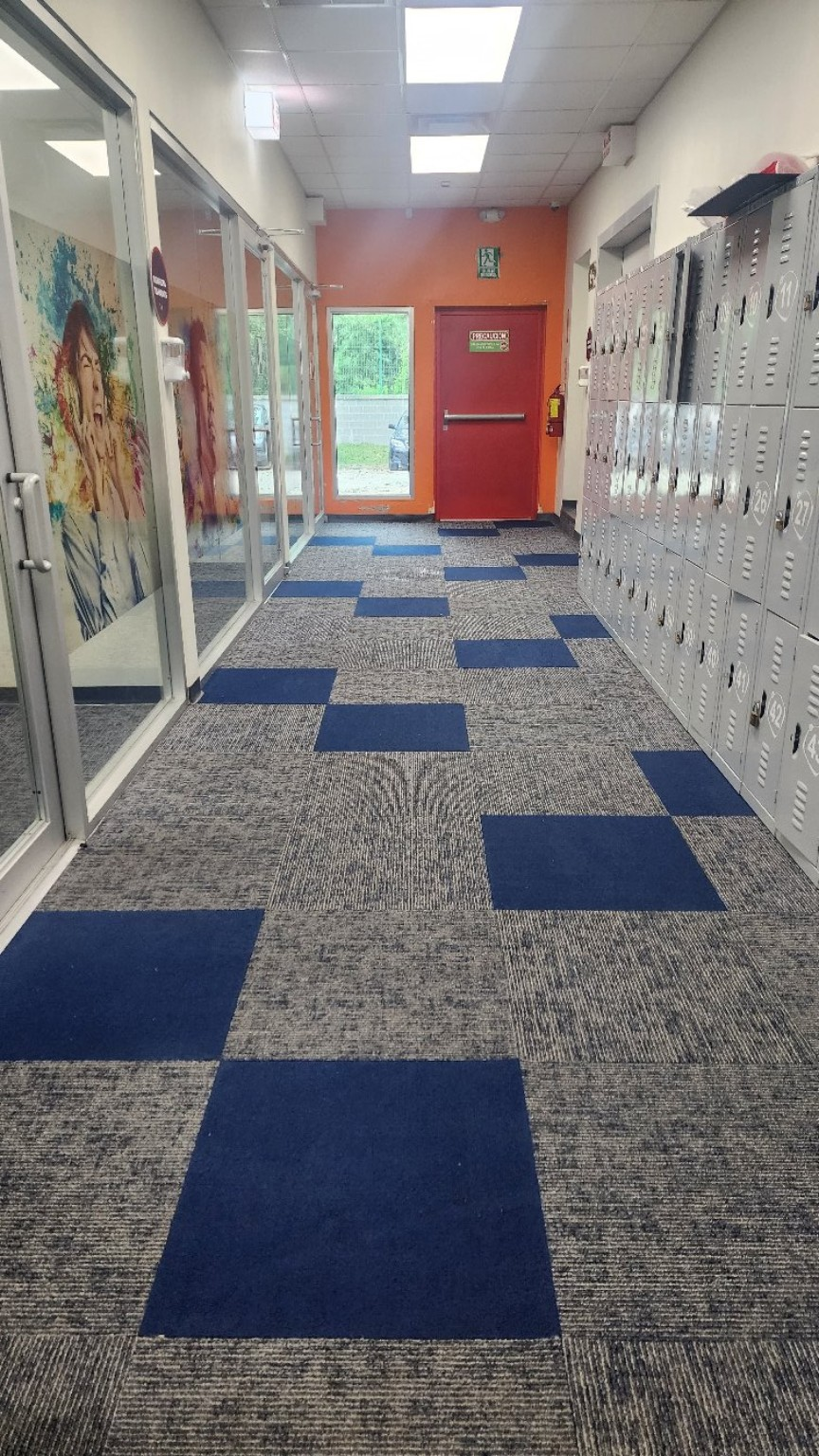Alfombra en área de circulación.